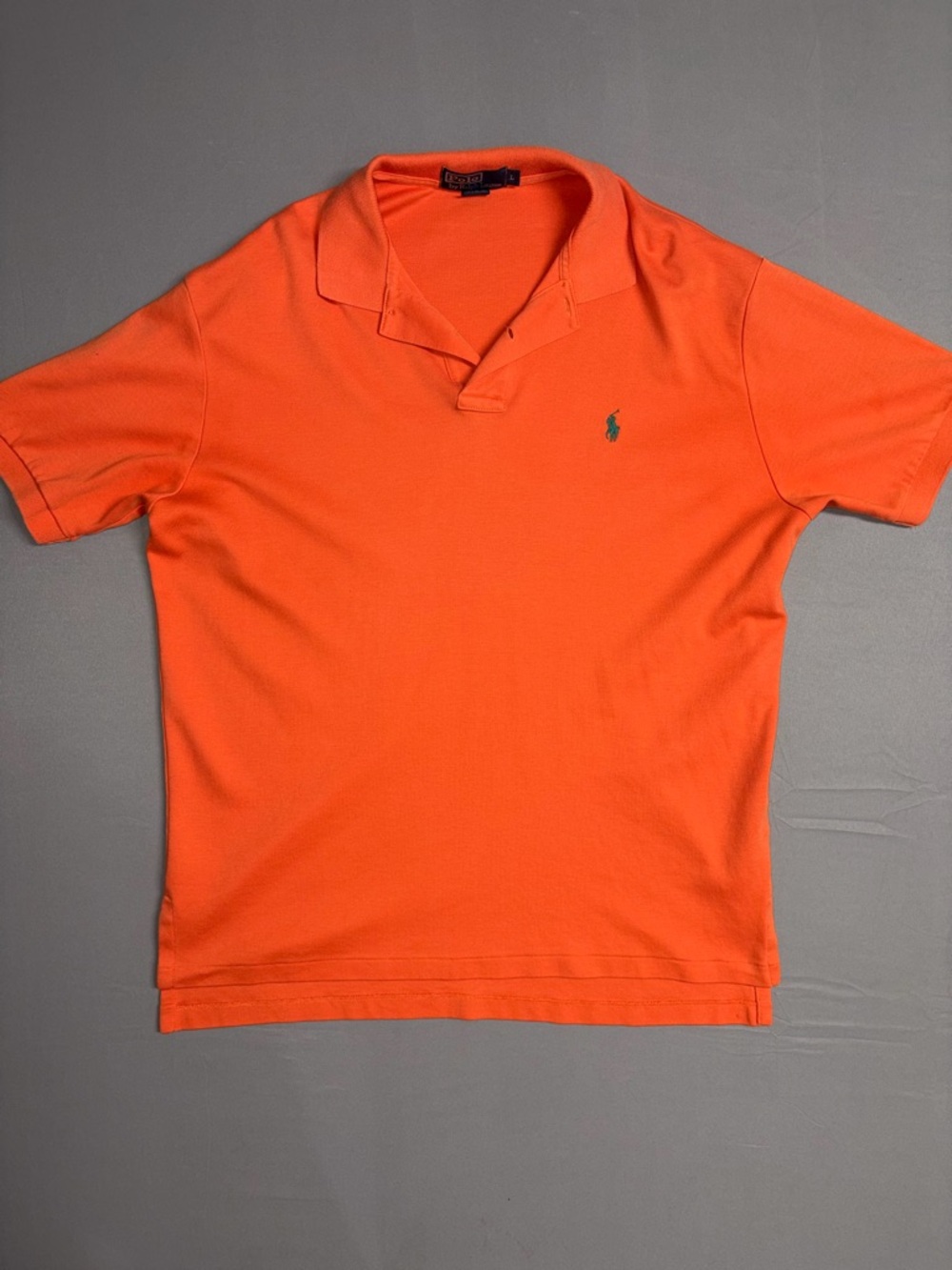 Ralph Lauren Men's Bright Orange Polo with Embroidered Pony